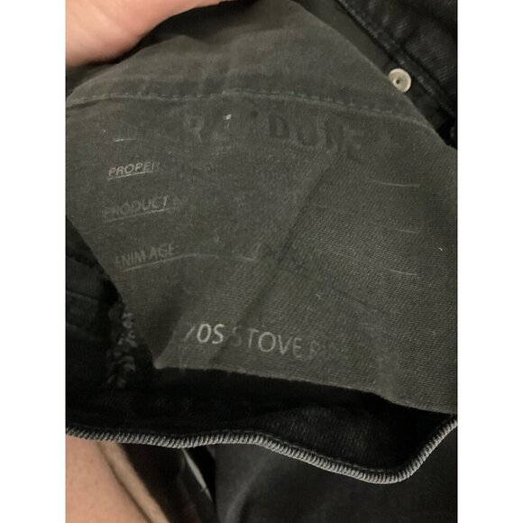 Re/Done 70s Stove Pipe High-Waisted Black Denim Jeans Size 28 NWT - Picture 3 of 8
